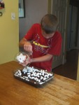 Jack putting on marshmallows